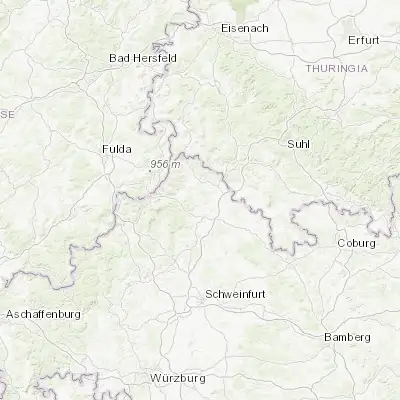 Map showing location of Bastheim (50.400800, 10.203720)