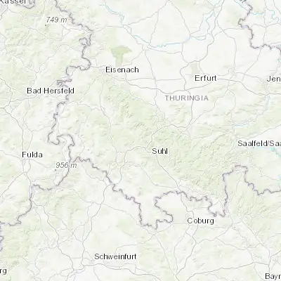 Map showing location of Benshausen (50.650000, 10.600000)