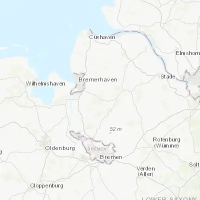 Map showing location of Beverstedt (53.434130, 8.819150)