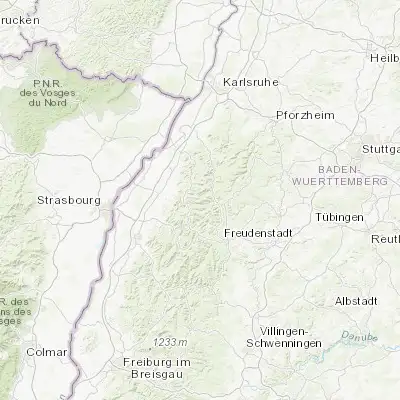 Map showing location of Biberach (48.610080, 8.277040)