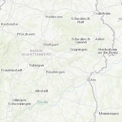 Map showing location of Bissingen an der Teck (48.599150, 9.491460)