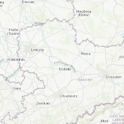 Map showing location of Bockelwitz (51.199420, 12.956180)