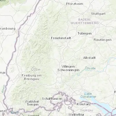 Map showing location of Bösingen (48.233330, 8.550000)