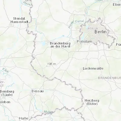 Map showing location of Brück (52.197660, 12.768680)