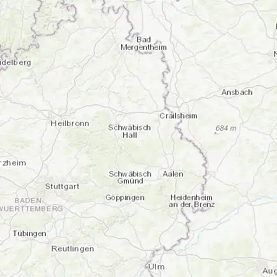 Map showing location of Bühlertann (49.041670, 9.908610)