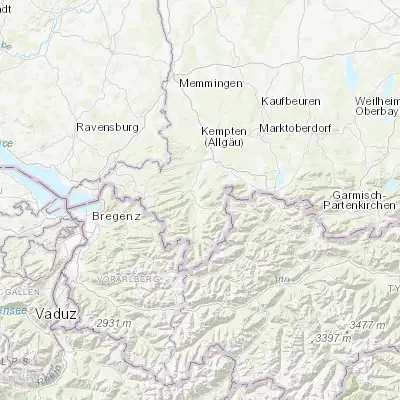 Map showing location of Burgberg (47.536570, 10.288830)