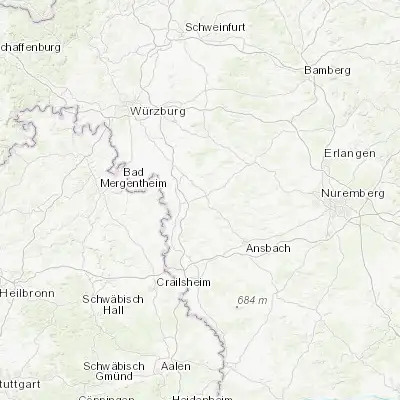 Map showing location of Burgbernheim (49.451030, 10.323850)