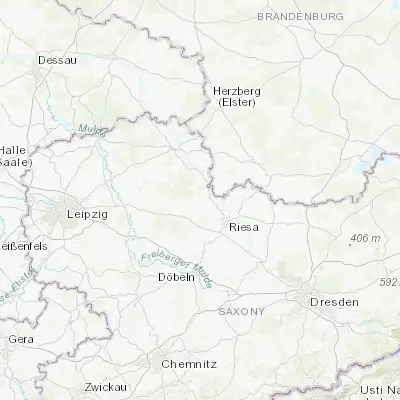 Map showing location of Cavertitz (51.383330, 13.133330)