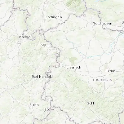 Map showing location of Creuzburg (51.052880, 10.247500)