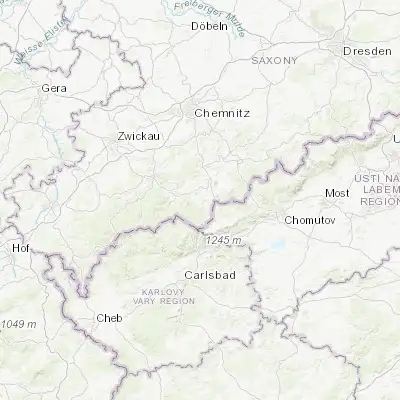 Map showing location of Crottendorf (50.516670, 12.950000)