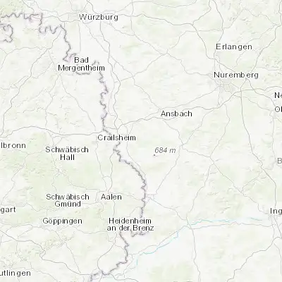 Map showing location of Dentlein am Forst (49.147720, 10.423090)