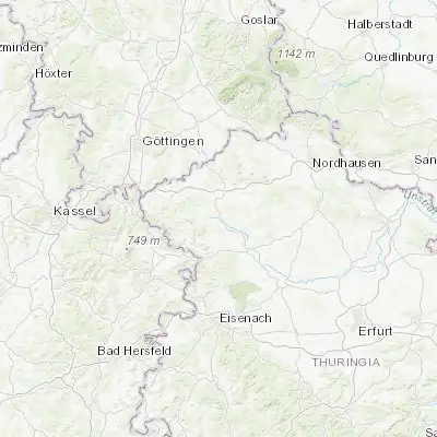 Map showing location of Dingelstädt (51.315290, 10.317400)