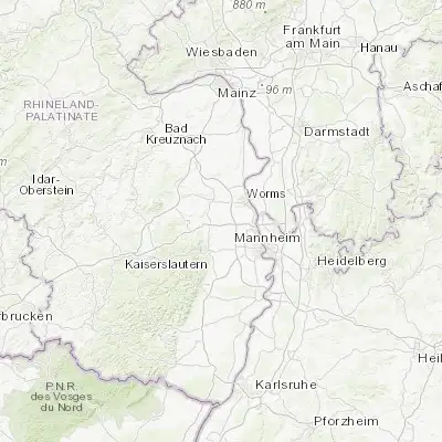 Map showing location of Dirmstein (49.563330, 8.244720)