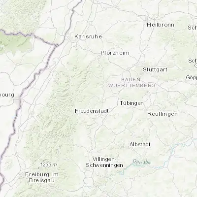 Map showing location of Ebhausen (48.583330, 8.683330)