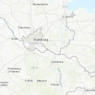 Map showing location of Escheburg (53.466670, 10.316670)