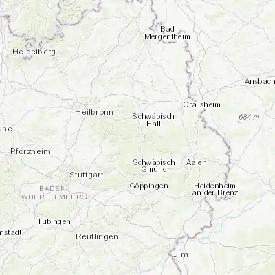 Map showing location of Fichtenberg (48.986010, 9.711990)