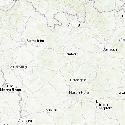 Map showing location of Frensdorf (49.816670, 10.866670)