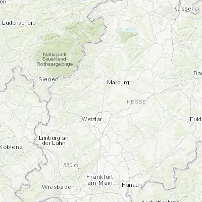 Map showing location of Fronhausen (50.700000, 8.700000)