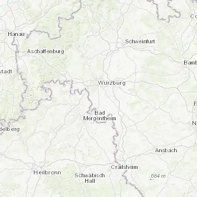 Map showing location of Giebelstadt (49.653080, 9.944410)