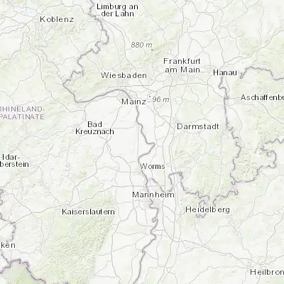 Map showing location of Gimbsheim (49.777780, 8.375000)