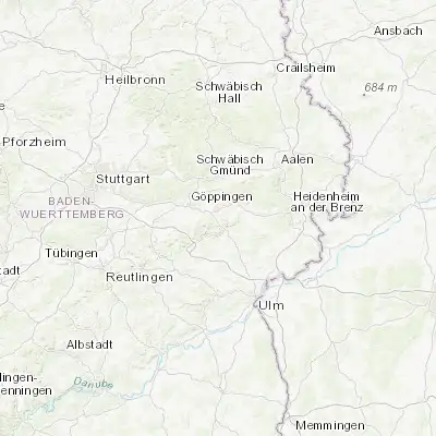 Map showing location of Gingen an der Fils (48.659790, 9.780920)