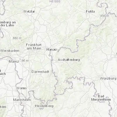 Map showing location of Glattbach (50.007600, 9.149900)