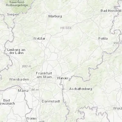 Map showing location of Glauburg (50.316670, 9.000000)