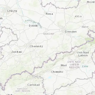 Map showing location of Großhartmannsdorf (50.800000, 13.333330)