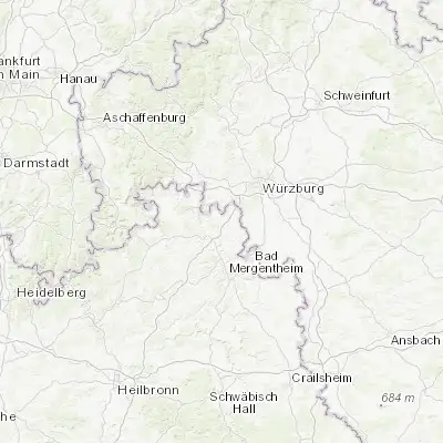 Map showing location of Großrinderfeld (49.665360, 9.733560)