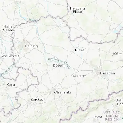 Map showing location of Großweitzschen (51.158450, 13.045170)