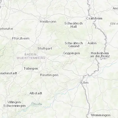 Map showing location of Hattenhofen (48.666480, 9.574560)