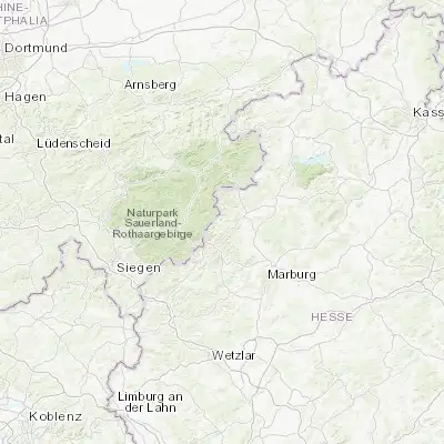 Map showing location of Hatzfeld (50.993340, 8.545700)