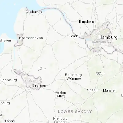 Map showing location of Heeslingen (53.316670, 9.333330)