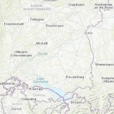 Map showing location of Herbertingen (48.066670, 9.433330)