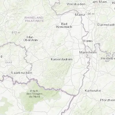 Map showing location of Hochspeyer (49.442070, 7.895040)