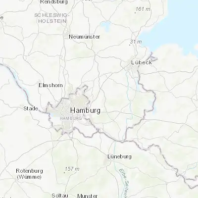 Map showing location of Hoisdorf (53.650000, 10.316670)