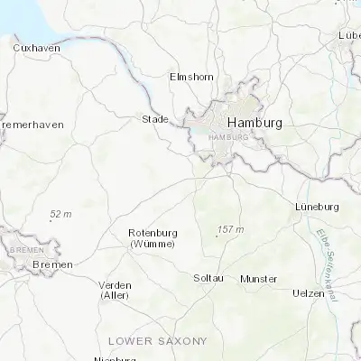 Map showing location of Hollenstedt (53.366670, 9.716670)