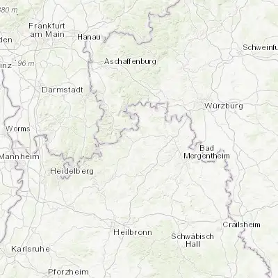 Map showing location of Höpfingen (49.602500, 9.428610)