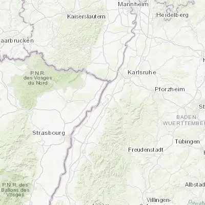 Map showing location of Iffezheim (48.821670, 8.143100)