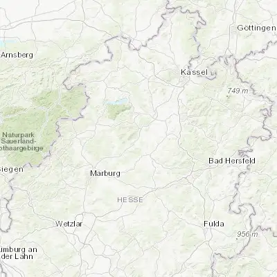 Map showing location of Jesberg (51.000000, 9.150000)