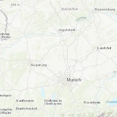 Map showing location of Jetzendorf (48.433330, 11.416670)