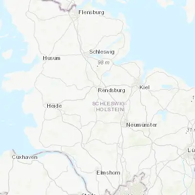 Map showing location of Jevenstedt (54.233330, 9.666670)