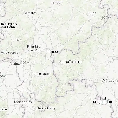 Map showing location of Johannesberg (50.031590, 9.142520)