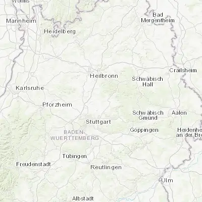 Map showing location of Kirchberg an der Murr (48.942970, 9.340830)