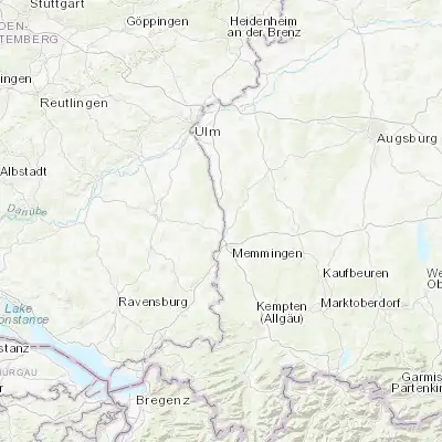 Map showing location of Kirchdorf (48.076670, 10.126290)