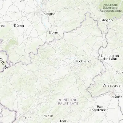 Map showing location of Kruft (50.383330, 7.333330)