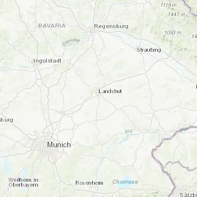 Map showing location of Kumhausen (48.509380, 12.156370)