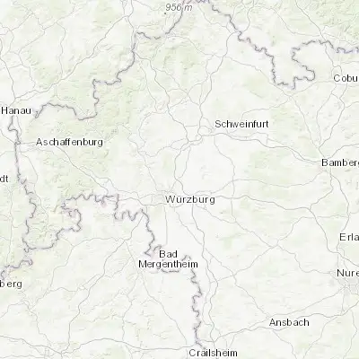 Map showing location of Kürnach (49.850000, 10.033330)