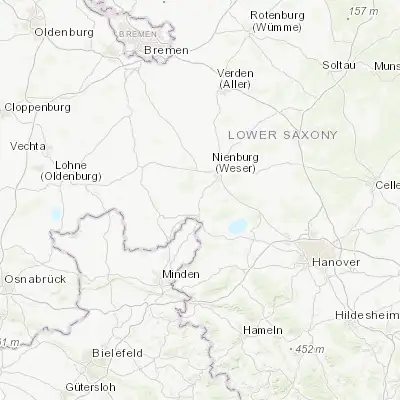 Map showing location of Landesbergen (52.555980, 9.125050)