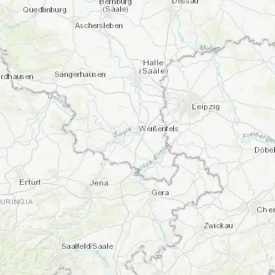 Map showing location of Langendorf (51.179720, 11.961400)